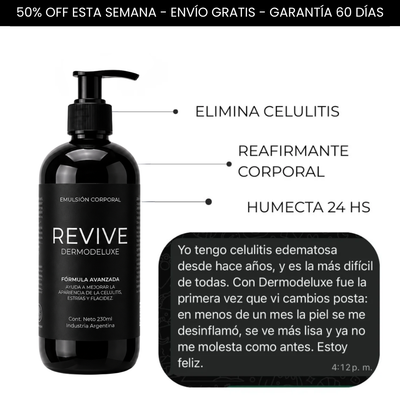 DERMODELUXE – Emulsión Corporal Anticelulitis, Antiflacidez y Efecto Drenante