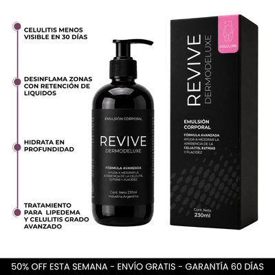 DERMODELUXE – Emulsión Corporal Anticelulitis, Antiflacidez y Efecto Drenante