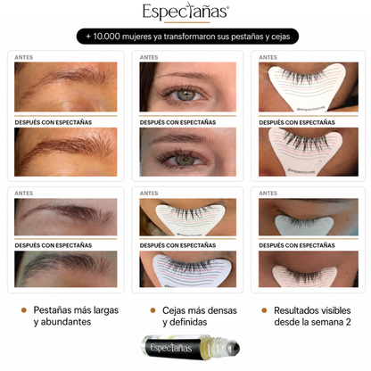 Espectañas® — Tratamiento Natural Activador de Crecimiento para Pestañas y Cejas