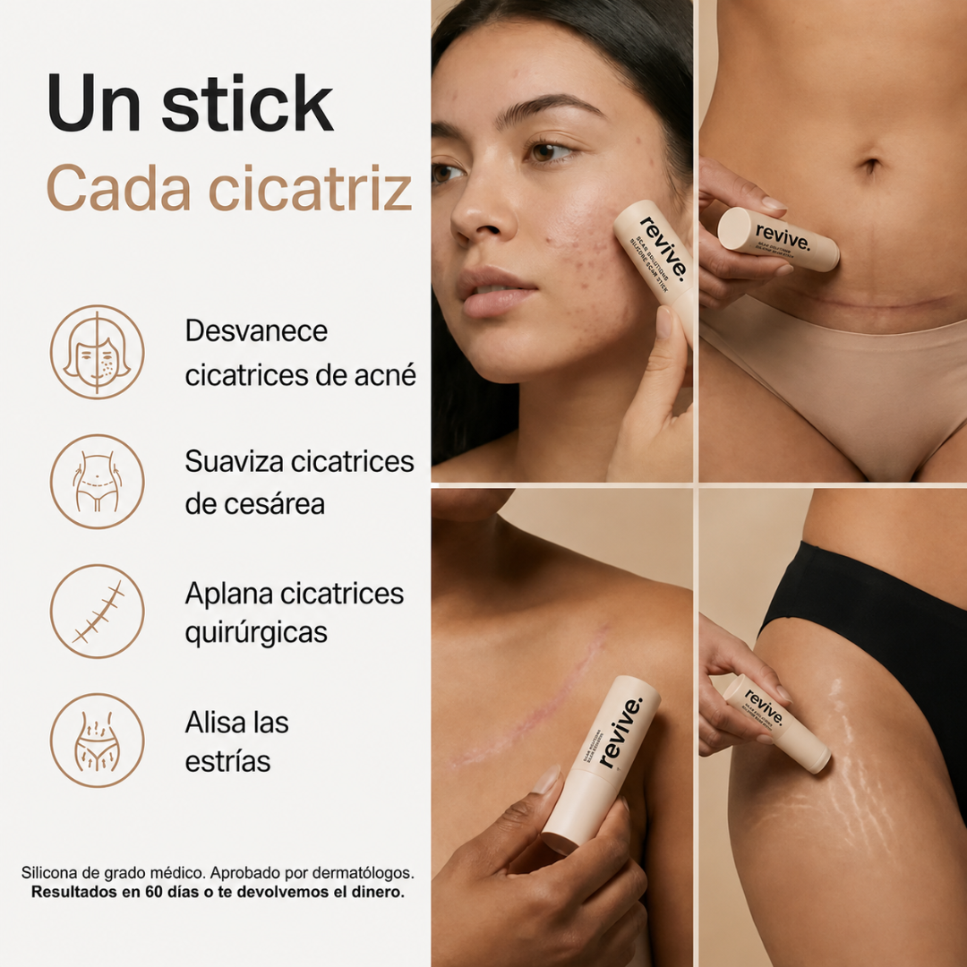 Stick Reparador de Cicatrices con Silicona - revive.